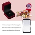 thumbnail image 3 of Caja de presentación de joyería de diseño Simple, Clip de manga de anillo, soporte portátil, estuche reutilizable, accesorios de contenedor Almacenamiento y organización del hogar Blanco negro Wosthever HA075265-06, 3 of 6
