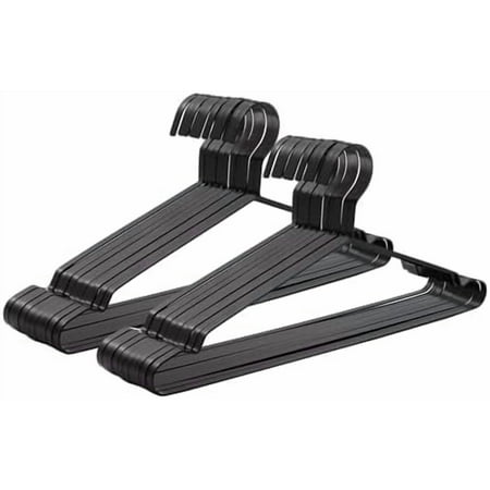 20 Pack Heavy Duty Extra Wide Stainless Steel Coats Hangers, 17.7” Strong Durable Metal Hanger for Heavy Garments, Sturdy Metal Rack for Shirts Jackets Trousers Pants Slack, Black