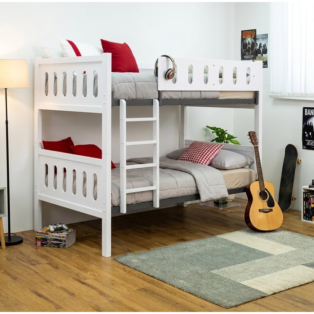 Cama Litera 2 Niveles Individual Atlas del Descanso Color Blanco
