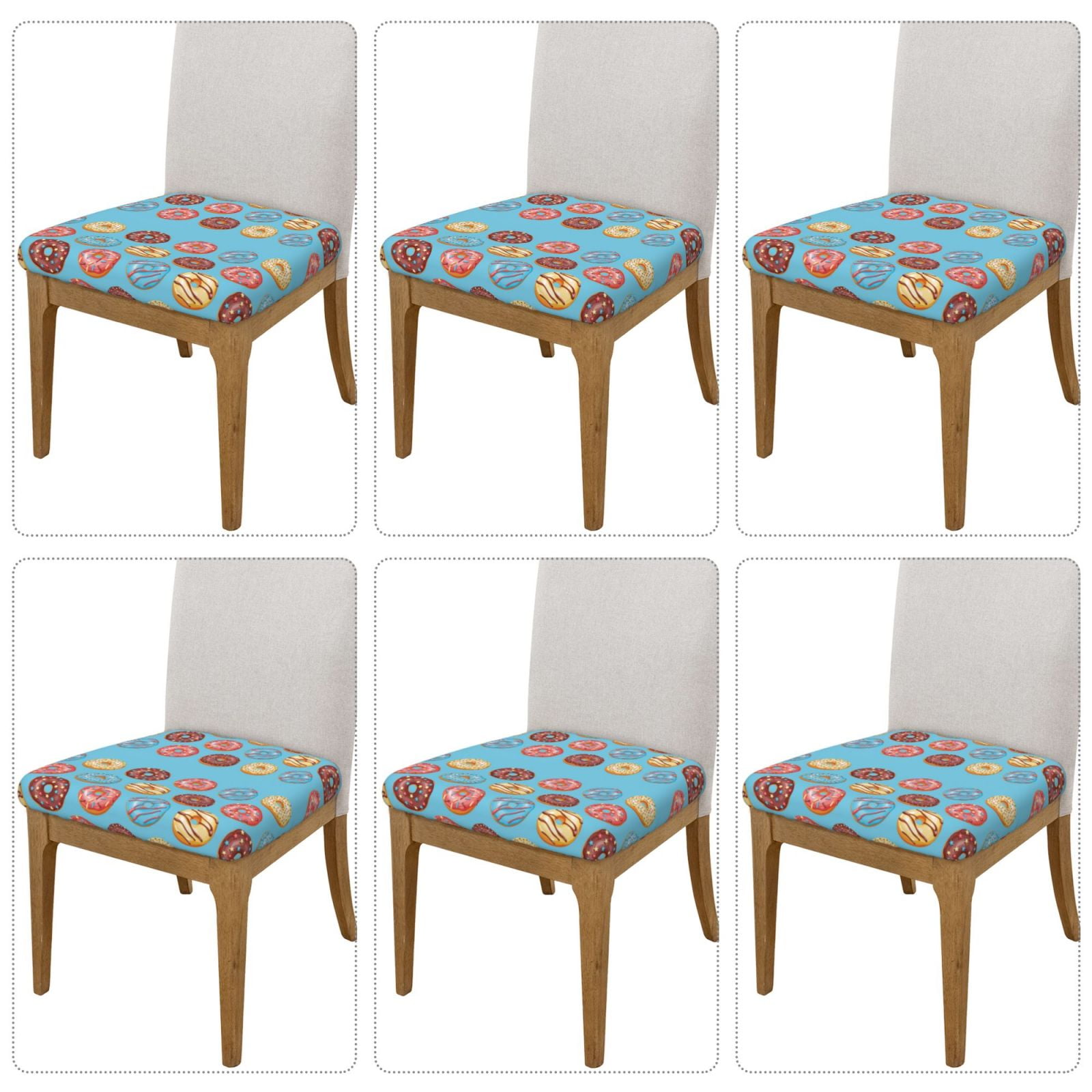 Vsdgher Cute Donut Couch Cushion Covers, Non-Slip Sofa Seat Cushion Slipcovers, Soft Couch Covers（Don't include seat cushion）Six Piece
