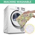 thumbnail image 6 of Pioneer Flower Floral Print Pattern Square Tablecloth, Waterproof Wipeable Spillproof Washable Table Cover for Home Kitchen Party and Daily Decor 60"x60", 6 of 6