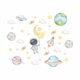 thumbnail image 1 of Un conjunto de pegatinas de pared, decoración de pared de estrellas de luna cosmonauta para, 1 of 5