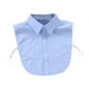 thumbnail image 4 of Camisas azules para mujer con cuello falso, cómodas, modernas, desmontables y portátiles. 2XL, 4 of 9