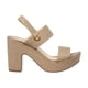 thumbnail image 2 of Zapatilla Mujer Casual Formal Textil Beige Tacón Ancho beige 23 Incógnita 088D2Z, 2 of 7