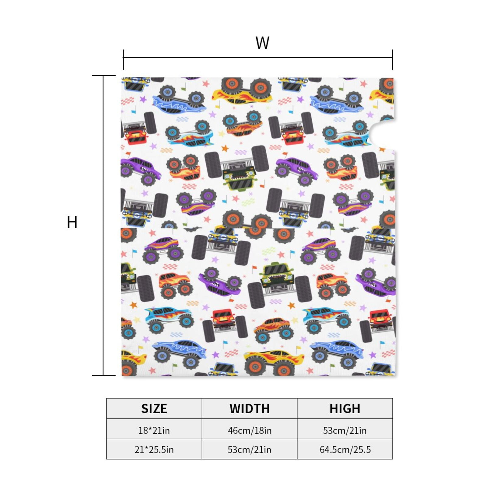 Logiee Cartoon Monster Trucks1 Print Post Letter Box Wrap Decor, Mailbox Cover Suitable for Standard Mailbox and Large Size Mailbox,Outdoor Yard Decoration-25.5x21 in