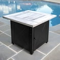 thumbnail image 4 of Endless Summer, The Mason, Square 30" Outdoor Propane Fire Pit, Includes Black Fire Glass, Matching Table Insert, & Protective Cover, 4 of 7