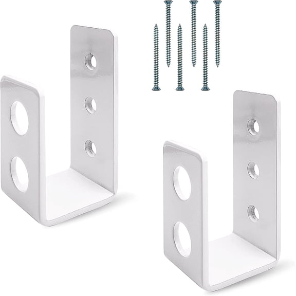 SecurityMan Heavy Duty 2x4 Door Barricade Brackets - Kick Proof Up to 700lbs, Install in Minutes -(2pc) Thick 3.5mm Iron Metal U Bracket - Gate Bar Holder for Indoor/Outdoor Door Security Brace Bar