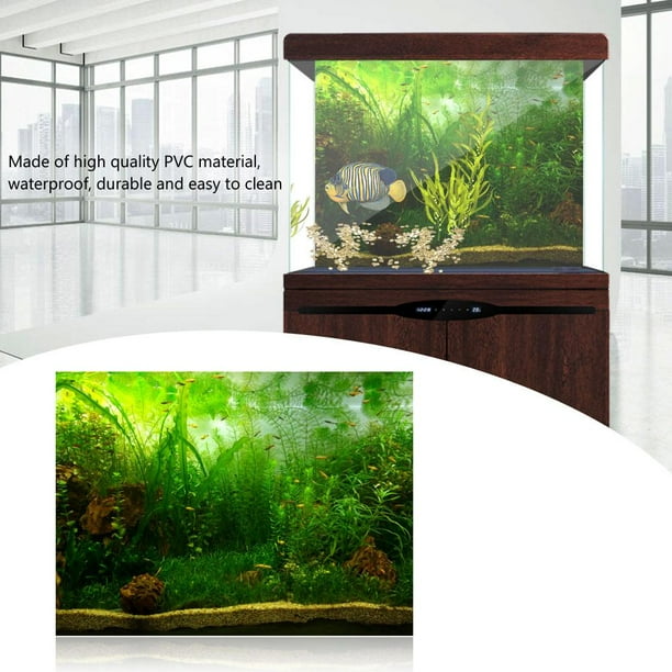 Mgaxyff Water Grass Style Aquarium Fish Tank Background Poster PVC
