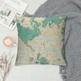 thumbnail image 2 of Orinice World Map Graphic Decorative Cushion Throw Pillow Cover High-Quality Short Plush 1PC 24x24in, 2 of 5