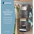 thumbnail image 4 of Whitmor Hanging Accessory Shelves 5 Open Sweater Shelves Crosshatch Gray, 4 of 5