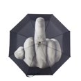 thumbnail image 2 of Novelty Middle Finger Design Black Umbrella Cool Fashions Impact Umbrella Fold, 2 of 3