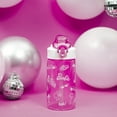 thumbnail image 3 of Zak Designs 16oz Barbie Sage Water Bottle For School or Travel, Durable Plastic Water Bottle With Straw, Handle, and Leak-Proof, Pop-Up Spout Cover (Barbie), 3 of 14