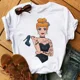 thumbnail image 1 of Nuevas camisetas para mujer, moda Punk, camiseta con estampado de princesa, ropa de calle de manga corta, camiseta Kawaii de Disney, camisetas para mujer, 1 of 1
