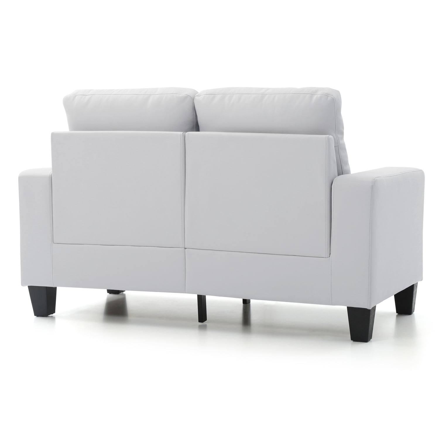 Glory Furniture Newbury Faux Leather Modular Loveseat in White