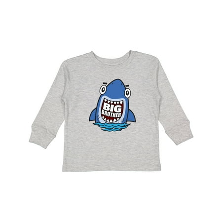 

Inktastic Big Brother Shark Gift Toddler Boy Girl Long Sleeve T-Shirt