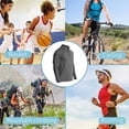 thumbnail image 5 of Camisas deportivas activas de secado rápido para hombre, sudadera para correr de manga larga con cremallera de un cuarto, sudadera para exteriores (gris claro), 5 of 5