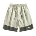 thumbnail image 1 of Kovlvoll Shorts for Men Summer Casual Comfy Elastic Waist Drawstring Loose Sports Shorts with Pockets, 1 of 3