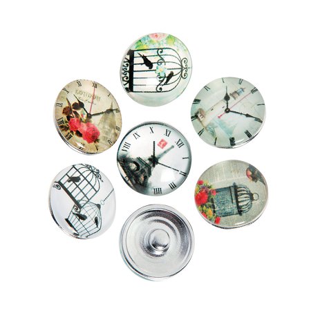Vintage Spacer - Fun Express - Large Vintage Snap Beads - Craft Supplies - Adult Beading - Metal Beads & Spacers - 6 Pieces