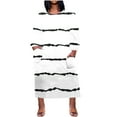 thumbnail image 2 of LSLJS Plus Size Dress For Women Round-Neck Robes d'Été Décontractées avec Poches et Genou Long Sleeve, 2 of 5