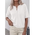 thumbnail image 3 of PRETTYGARDEN Women Spring Short Sleeve Cardigan Sweaters Button Down Knit Shirt Blouse Dressy Casual Tops Summer Outfits, 3 of 8