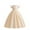 Beige-02, variant on Ugoldhm Girls' Special Occasion Dresses Dressy V Neck Short Sleeve Wedding Birthday Party Ball Gown 7-14 Years