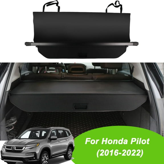Retractable Cargo Cover for Honda Pilot 2016-2022 Black Rear Trunk Cover Suv Cargo Cover Cargo Security Shade Shield, Black