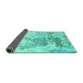 thumbnail image 2 of Ahgly Company Indoor Rectangle Solid Turquoise Blue Modern Area Rugs, 6' x 9', 2 of 4