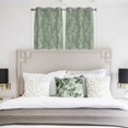 thumbnail image 3 of Dark Green Botanical Kitchen Curtains Window Panels, Pastoral Elegant Spring Floral Insulated Window Treatment Curtain, Grommet Curtains for Bedroom/Living Room/Bathroom, 2 Piece 42"Wx54"L, 3 of 8