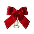 thumbnail image 2 of Christmas Tree Topper Bow Wine Red Velvet, Tree Top Star Bow for Christmas Tree Decorations and Holiday Party, Family Gathering Tabletop Centerpiece, Front Door Welcome Bow for Seasonal Sopatenor, 2 of 8