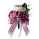 thumbnail image 2 of Ramillete de flores Té Rosa Clavel Boutonniere Pin Accesorio de recepción Púrpura rosado Gloria Ramo de Boutonniere de boda, 2 of 7
