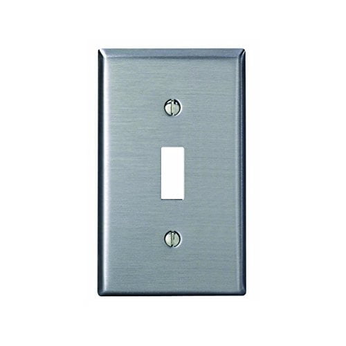 Leviton 84001 Stainless Steel 1-Gang Toggle Switch Cover Wall Plate