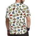 thumbnail image 2 of Wukai Multicolored Butterflies Print Men's Short-Sleeved Mesh T-Shirt,Quick-Dry Short Sleeve Workout T-Shirt-X-Small, 2 of 8