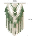 thumbnail image 5 of Nvzi Woven Tapestry Wall Hanging Bohemian Handmade Cotton Rope Green Tapestry Colorful Tassel Tapestry Woven (green), 5 of 5