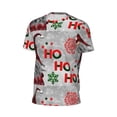 thumbnail image 6 of Wukai Cute Santa Print Men's Short-Sleeved Mesh T-Shirt,Quick-Dry Short Sleeve Workout T-Shirt-6X-Large, 6 of 8