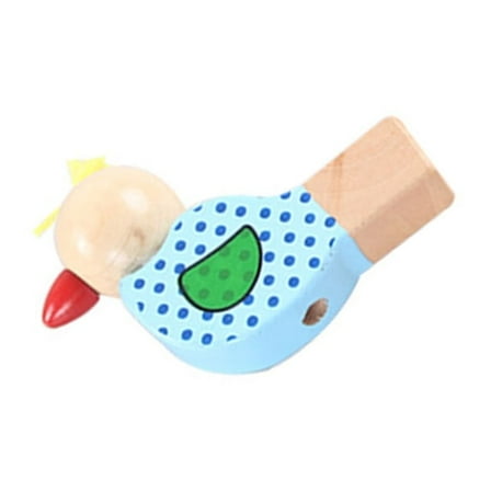 BESTOYARD Wooden Bird Whistle Toy for Kids Playing Assorted Color Educational Music Instrument 3.5 Inches