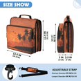 thumbnail image 3 of Zipper Binder with Shoulder Strap 2 inch 3 Ring Waterproof File Folder Organizer Bag 500 Sheet Magnificent Sunset Scene, 3 of 8