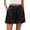 Black, variant on Womens Shorts Silk Lace Elastic Waist Pajama Bottoms Satin Shorts for Women Cute Summer Ruffle Pants with Pockets