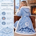 thumbnail image 4 of LOWLHOME Christmas Heated Robe for Women, Adjustable Temperature Wearable Heated Blanket, Soft Warm Flannel Fabric for Home Lounging and Winter Comfort, 4 of 6