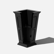 Veradek Brixton Tall 28 Plastic Planter 2-Pack Black