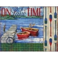 thumbnail image 2 of Brent, Paul 14x12 White Modern Wood Framed Museum Art Print Titled - Lake Time I, 2 of 4