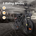 thumbnail image 6 of 16" Fat Tire Ebike, 750W, 21.7MPH, 48V/15AH Battery, 4 Shock Absorbers, Compact for Riders Under 5'2" & Teens., 6 of 7