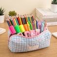 thumbnail image 5 of VORJELT Pencil Pouch Makeup Brush Bag - Versatile Organizer for , Travel, and Daily Use - Ideal Gift for and Teens Blue, 5 of 7