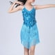 thumbnail image 2 of Odeerbi Vestido de Baile Latino Con Lentejuelas Para Niña Rendimiento En Escena Trajes de Verano Vestido de Algodón Con Flecos Vestido Sin Mangas Con Camisola Traje de Baile Con Borlas, 2 of 4