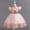 Pink, variant on Nrmvnmi Children Glitter Netting Princess Dress Girl Short Sleeve Puffy Gown Dress Blue-4-5Years