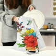 thumbnail image 3 of Spring Flowers Hummingbirds Dish Towels 4 Pack, Poppy Flowers Washable Tea Towels Dishcloths Lint-Free 18x28 Inch Fast Drying for Kitchen Restaurant Bar Clean, 3 of 7