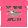 thumbnail image 4 of Inktastic My Nana Loves Me Sloth Girls Toddler T-Shirt, 4 of 5