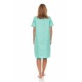 thumbnail image 3 of Dream8teen Women's Snaps Front Closure House Dress Sleeveless Woven Housecoat Duster Lounger Robe 2010 Green Lace Trim 4X-Large, 3 of 4