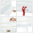 thumbnail image 5 of Alden Design 47" Metal Bird Cage with Slide-Out Tray and Rolling Stand, White, 5 of 9