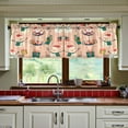 thumbnail image 3 of Yayeee Kitchen Curtains Tier Set of 2 Light Filtering 57"x24" Over Sink Window Panels, Beige Christmas Snowman, 3 of 7