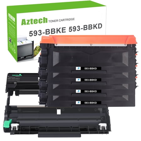 AAZTECH 5-Pack Compatible Toner Cartridge 593-BBKD & Drum Unit 593-BBKE for Dell E310dw E514dw E515dn E515dw Printer (4*Black Toner Cartridge 1*Drum) price history on PriceWatchPro